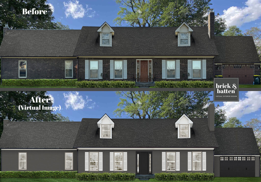 A before and after photo of a home with a fresh color palette