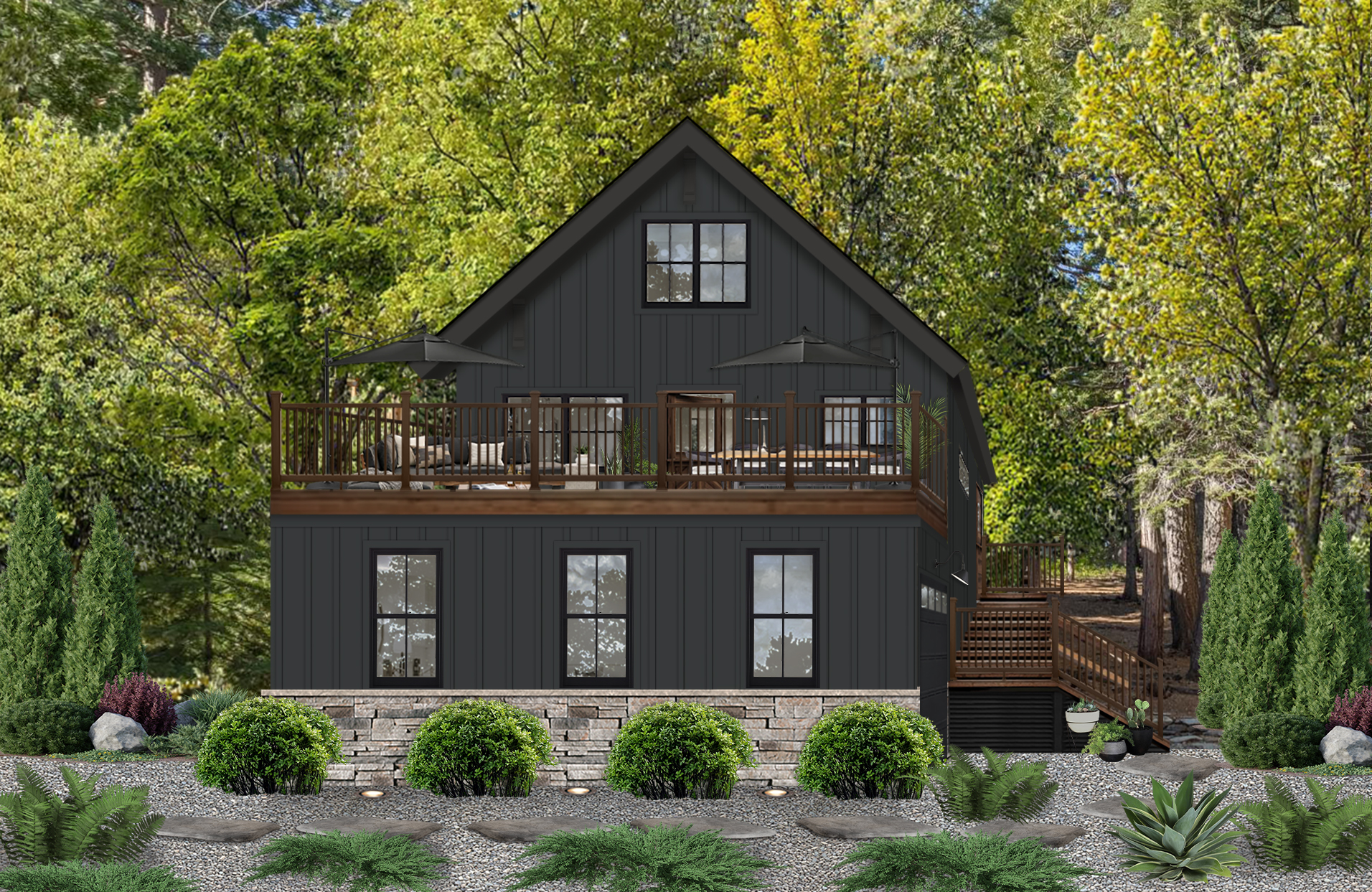 Paint trends of 2025 include Greenblack by Sherwin Williams, a dark moody color