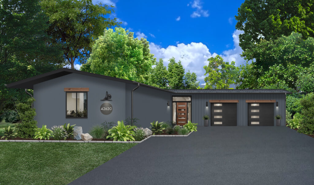 modern ranch with bold color palette