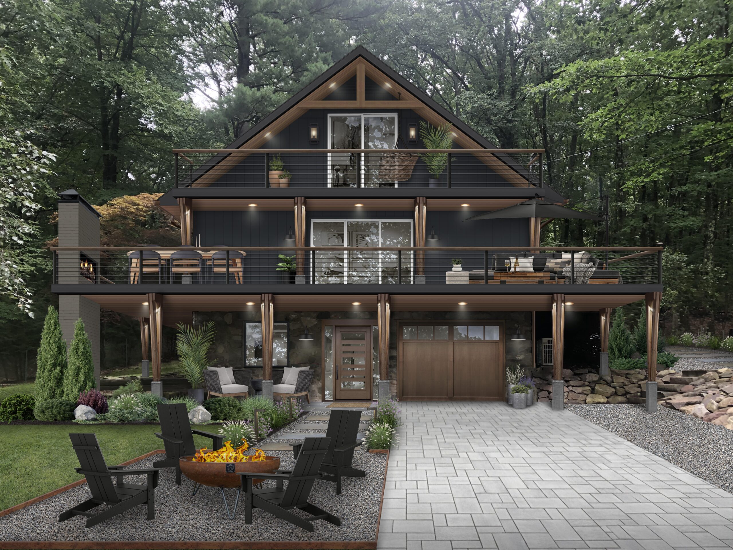 A rendering by real virtual exterior design experts at brick&batten.